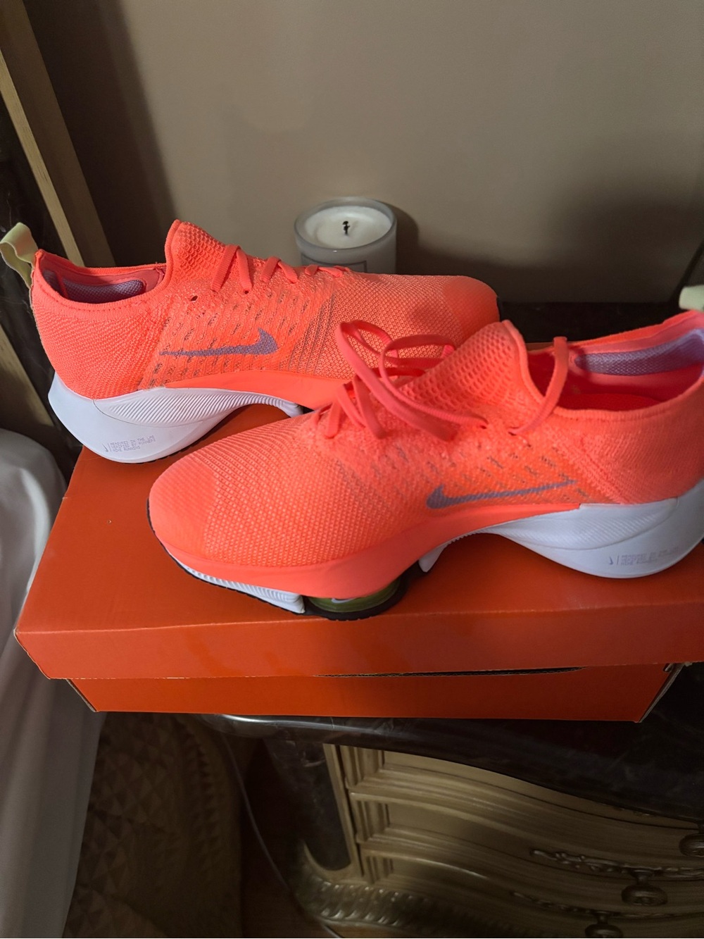 New - Nike - Running - Air Zoom Women’s 7.5 Bright Orange Athletic Sneakers